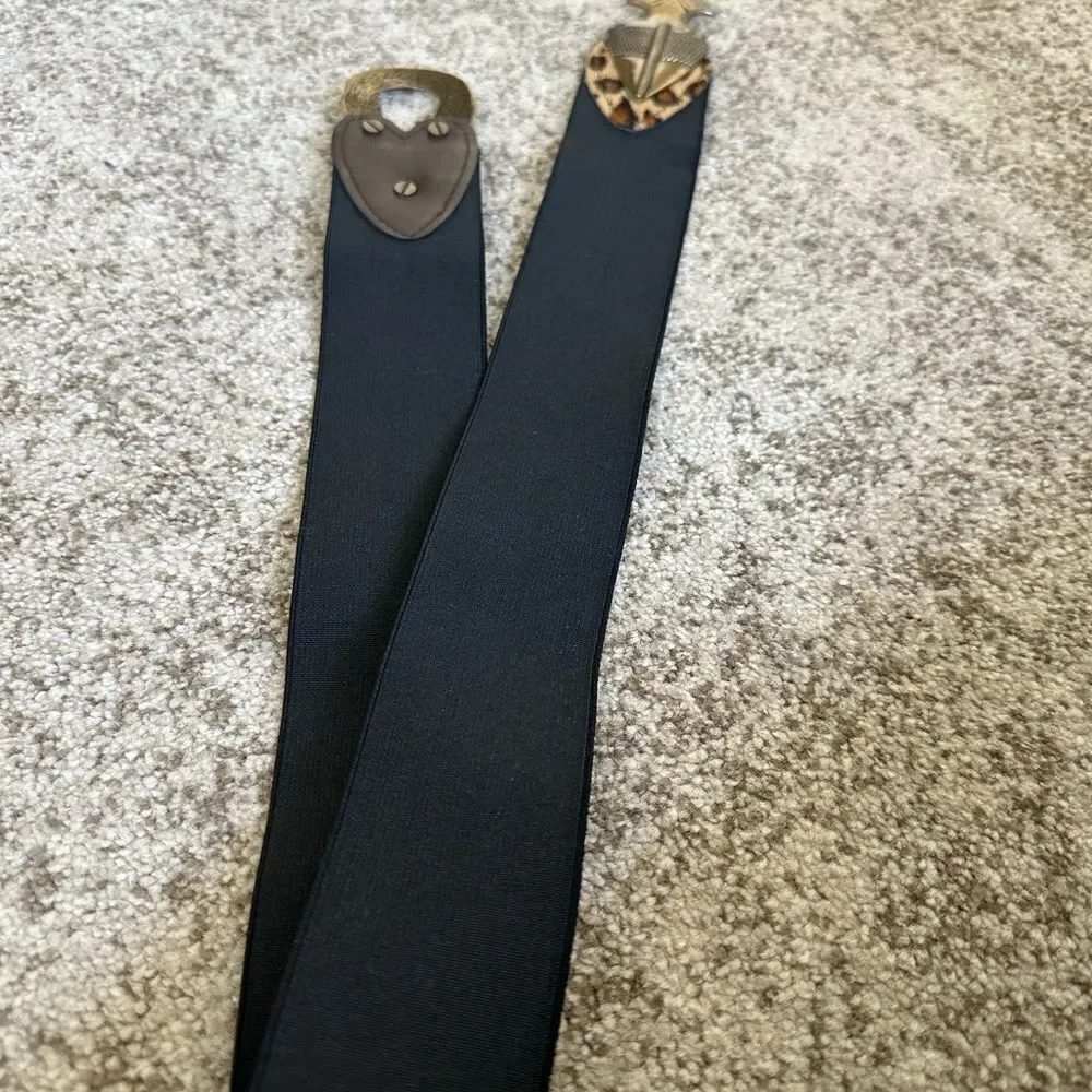 Chico’s Leather & Elastic Women’s Fashion Belt L